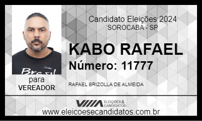 Candidato KABO RAFAEL 2024 - SOROCABA - Eleições