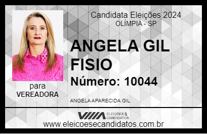 Candidato ANGELA GIL FISIO 2024 - OLÍMPIA - Eleições