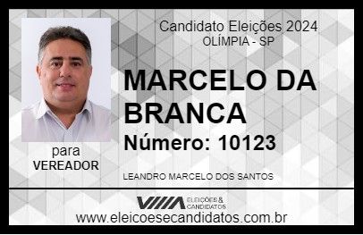 Candidato MARCELO DA BRANCA 2024 - OLÍMPIA - Eleições