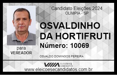 Candidato OSVALDINHO DA HORTIFRUTI 2024 - OLÍMPIA - Eleições