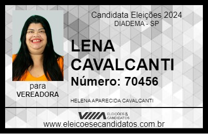 Candidato LENA CAVALCANTI 2024 - DIADEMA - Eleições