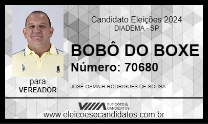 Candidato BOBÔ DO BOXE 2024 - DIADEMA - Eleições