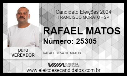 Candidato RAFAEL MATOS 2024 - FRANCISCO MORATO - Eleições