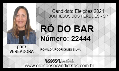 Candidato RÔ DO BAR 2024 - BOM JESUS DOS PERDÕES - Eleições