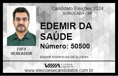 Candidato EDEMIR DA SAÚDE 2024 - SOROCABA - Eleições