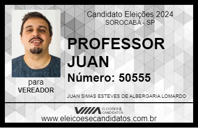 Candidato PROFESSOR JUAN 2024 - SOROCABA - Eleições