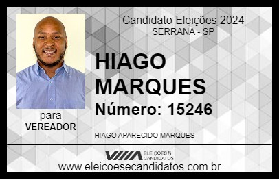 Candidato HIAGO MARQUES 2024 - SERRANA - Eleições