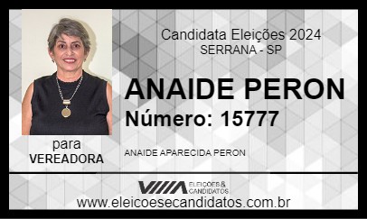 Candidato ANAIDE PERON 2024 - SERRANA - Eleições