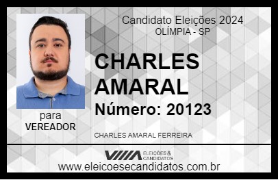 Candidato CHARLES AMARAL 2024 - OLÍMPIA - Eleições