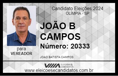 Candidato JOÃO B CAMPOS 2024 - OLÍMPIA - Eleições