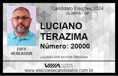 Candidato LUCIANO TERAZIMA 2024 - OLÍMPIA - Eleições