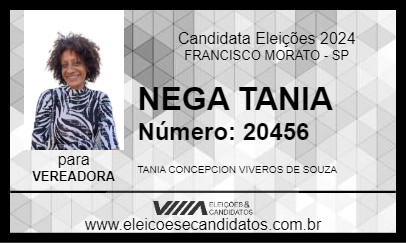 Candidato NEGA TANIA 2024 - FRANCISCO MORATO - Eleições