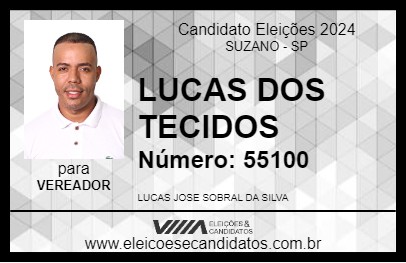 Candidato LUCAS DOS TECIDOS 2024 - SUZANO - Eleições