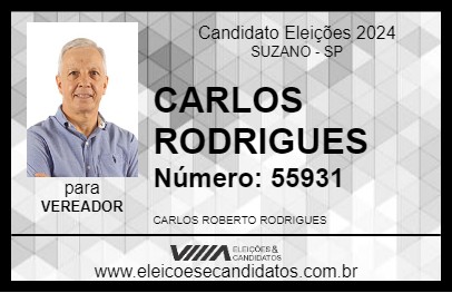 Candidato CARLOS RODRIGUES 2024 - SUZANO - Eleições