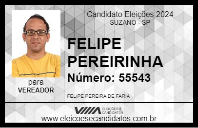 Candidato FELIPE PEREIRINHA 2024 - SUZANO - Eleições