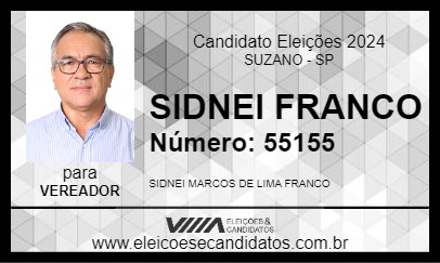 Candidato SIDNEI FRANCO 2024 - SUZANO - Eleições