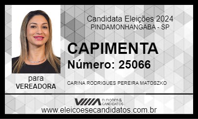 Candidato CAPIMENTA 2024 - PINDAMONHANGABA - Eleições