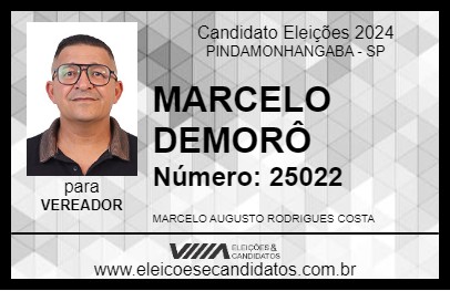 Candidato MARCELO DEMORÔ 2024 - PINDAMONHANGABA - Eleições