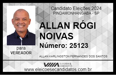 Candidato ALLAN RÓGI NOIVAS 2024 - PINDAMONHANGABA - Eleições