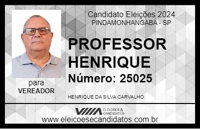 Candidato PROFESSOR HENRIQUE 2024 - PINDAMONHANGABA - Eleições