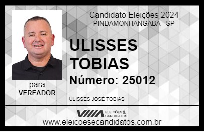 Candidato ULISSES TOBIAS 2024 - PINDAMONHANGABA - Eleições