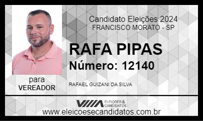 Candidato RAFA PIPAS 2024 - FRANCISCO MORATO - Eleições