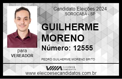 Candidato GUILHERME MORENO 2024 - SOROCABA - Eleições