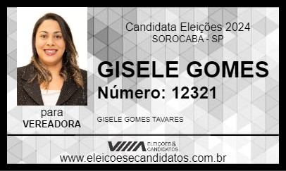 Candidato GISELE GOMES 2024 - SOROCABA - Eleições