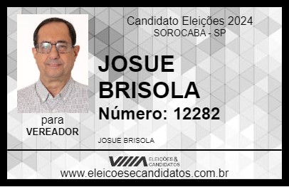 Candidato JOSUE BRISOLA 2024 - SOROCABA - Eleições