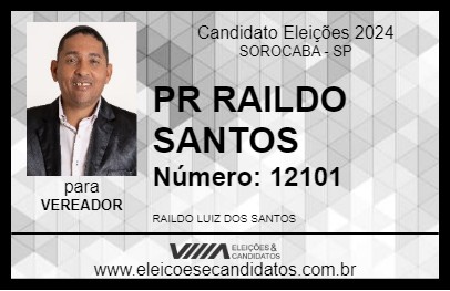 Candidato PR RAILDO SANTOS 2024 - SOROCABA - Eleições