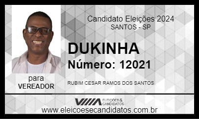 Candidato DUKINHA 2024 - SANTOS - Eleições