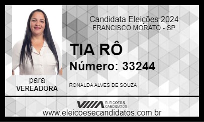 Candidato TIA RÔ 2024 - FRANCISCO MORATO - Eleições