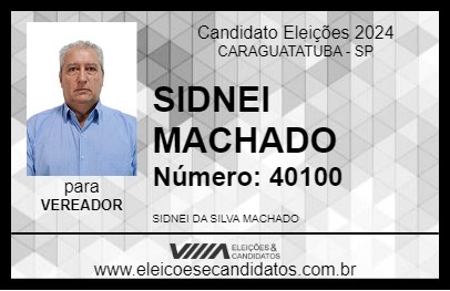 Candidato SIDNEI MACHADO 2024 - CARAGUATATUBA - Eleições