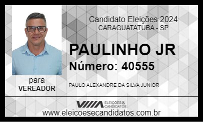 Candidato PAULINHO JR 2024 - CARAGUATATUBA - Eleições