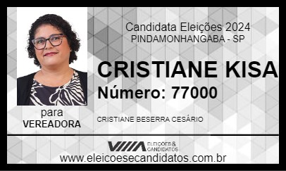 Candidato CRISTIANE KISA 2024 - PINDAMONHANGABA - Eleições