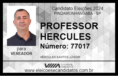 Candidato PROFESSOR HERCULES 2024 - PINDAMONHANGABA - Eleições