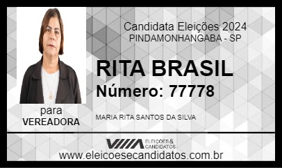 Candidato RITA BRASIL 2024 - PINDAMONHANGABA - Eleições