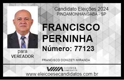 Candidato FRANCISCO PERNINHA 2024 - PINDAMONHANGABA - Eleições