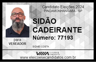 Candidato SIDÃO CADEIRANTE 2024 - PINDAMONHANGABA - Eleições