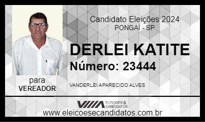 Candidato DERLEI KATITE 2024 - PONGAÍ - Eleições