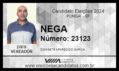 Candidato NEGA 2024 - PONGAÍ - Eleições