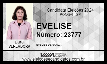 Candidato EVELISE 2024 - PONGAÍ - Eleições