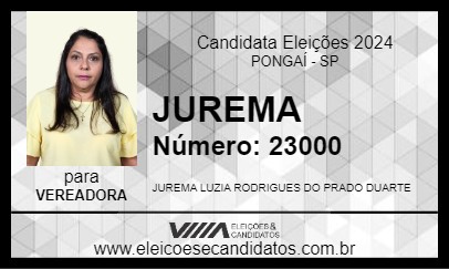 Candidato JUREMA 2024 - PONGAÍ - Eleições