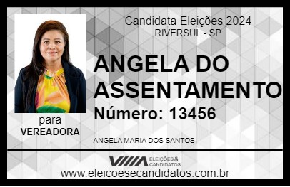 Candidato ANGELA DO ASSENTAMENTO 2024 - RIVERSUL - Eleições