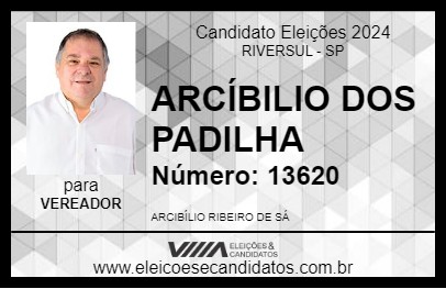 Candidato ARCÍBILIO DOS PADILHA 2024 - RIVERSUL - Eleições