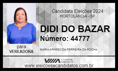 Candidato DIDI DO BAZAR 2024 - HORTOLÂNDIA - Eleições