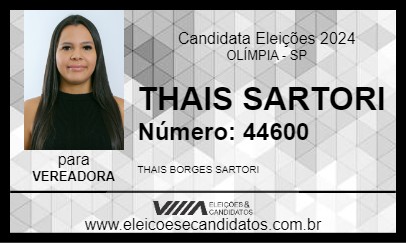 Candidato THAIS SARTORI 2024 - OLÍMPIA - Eleições