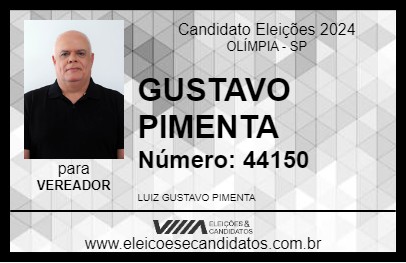 Candidato GUSTAVO PIMENTA 2024 - OLÍMPIA - Eleições