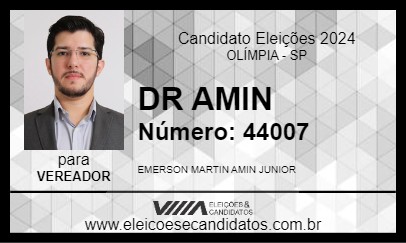 Candidato DR AMIN 2024 - OLÍMPIA - Eleições