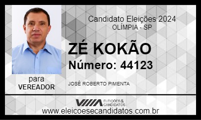 Candidato ZÉ KOKÃO 2024 - OLÍMPIA - Eleições